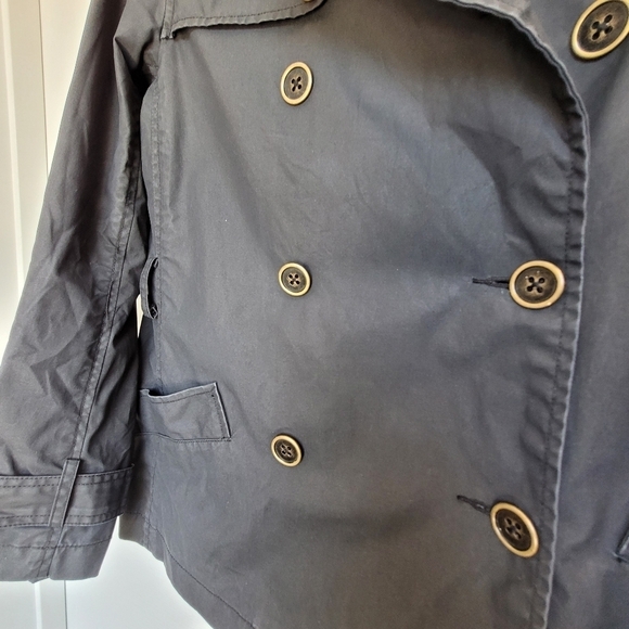 Old Navy Vintage Button Up Trench Coat Large Women's - Picture 6 of 16